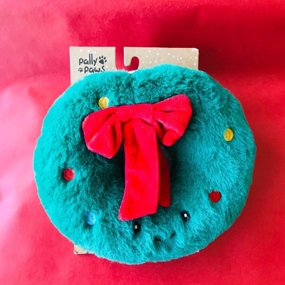 Pally Paws ~ Christmas/Holiday Dog Toy with Squeaker 8"x 7"